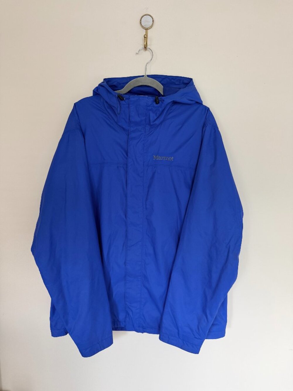 Marmot Rain Jacket Waterproof Shell Cobalt Blue Mesh-Lined Packable XL - AS IS